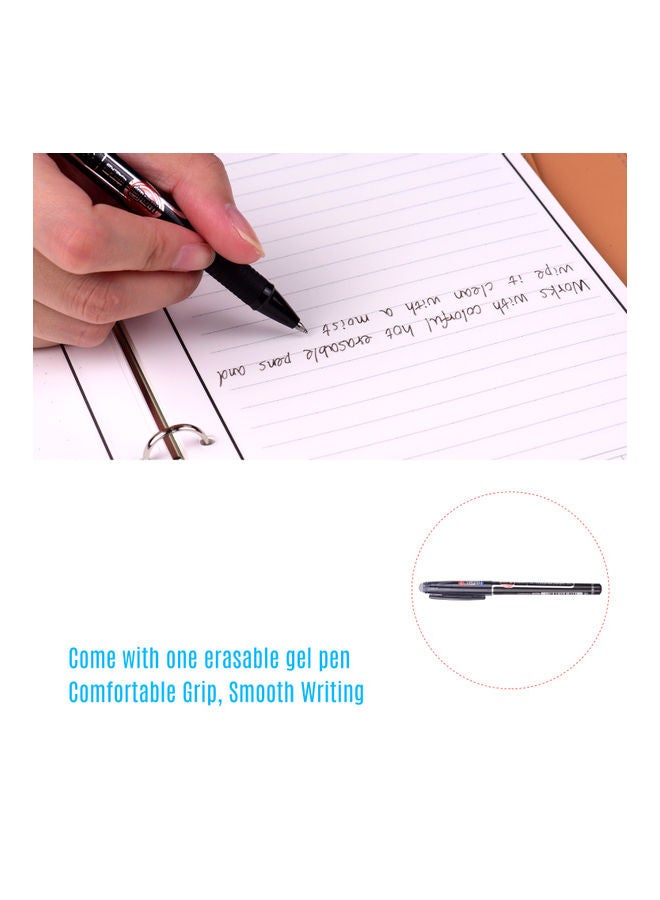 Aibecy - Erasable Notebook With Pen And Cloth Lebel Sticker Black - Image 1