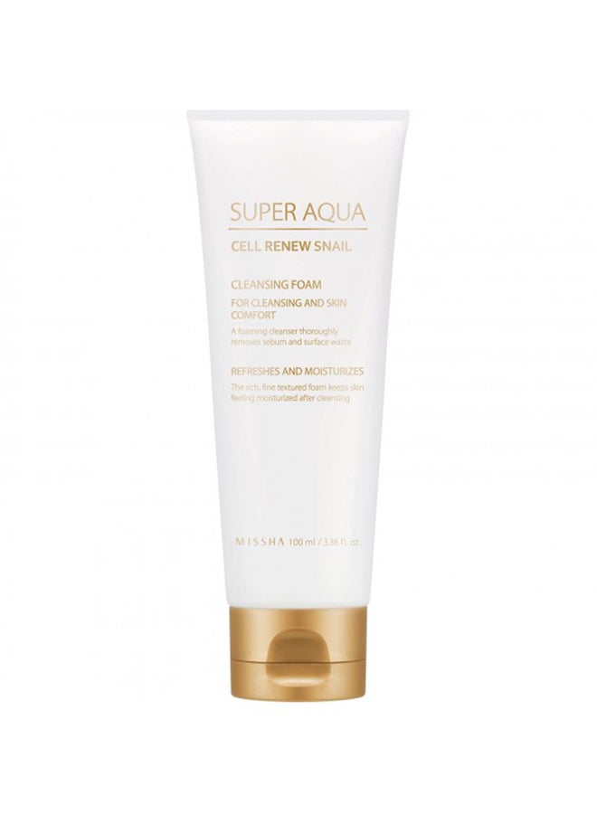 Super Aqua Cell Renew Snail Cleansing Foam 100ml