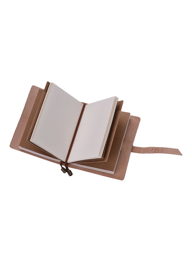 Travel Leather Notebook Beige - Image 2