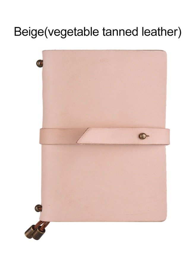 Travel Leather Notebook Beige - Image 3