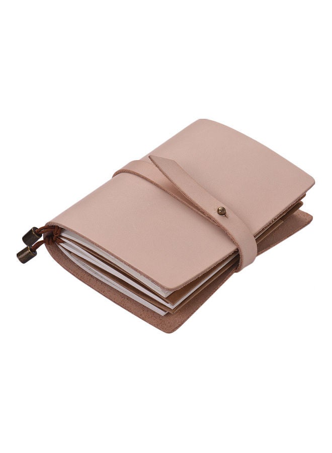Travel Leather Notebook Beige - Image 4