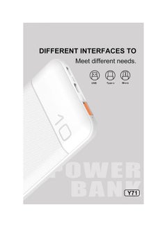WUW 10000.0 mAh Portable Power Bank White  - Image 2