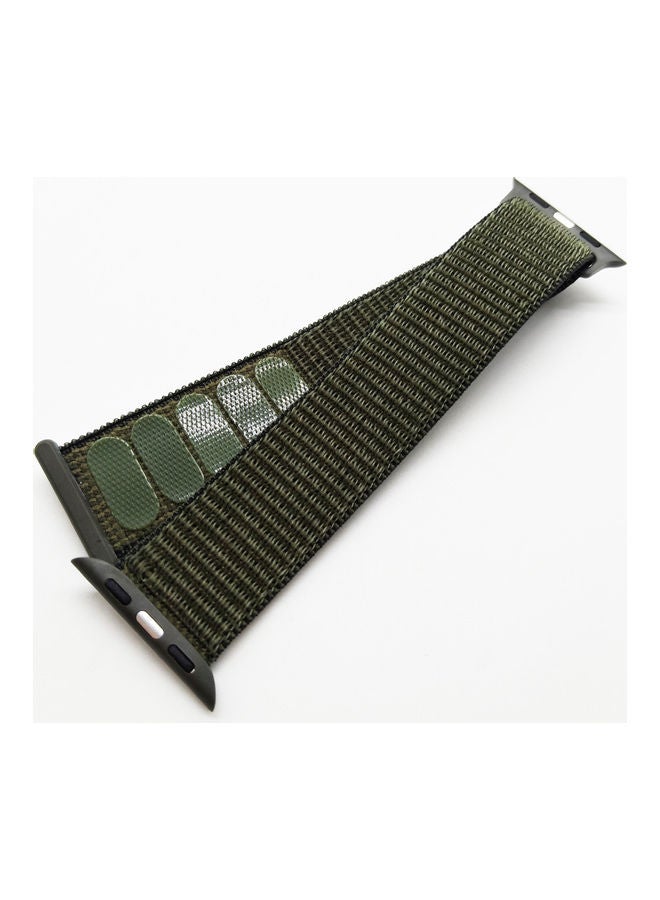 Generic - Nylon Sport Replacement Band For Apple Watch All Series Dark Green - Image 1