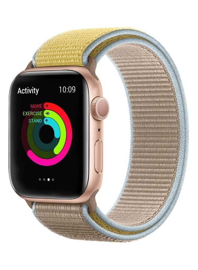 Generic - Nylon Sport Replacement Band For Apple Watch All Series Beige - Image 1