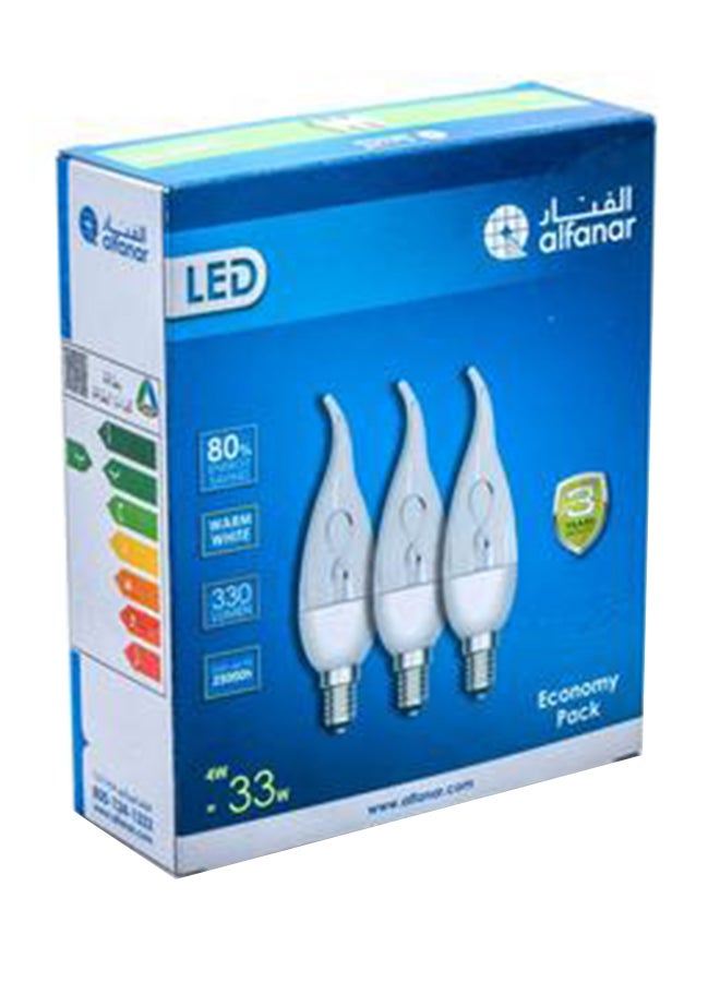 AL FANAR 3-Piece LED Candle Promo Pack 4 Watts Warm White 13x13x4.5cm  - Image 4