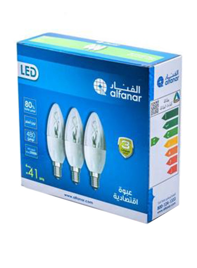 الفنار - حزمة ترويجية مكونة من 3 شموع LED بقدرة 6 وات باللون الأبيض الدافئ 14x14x4.7سم - Image 1