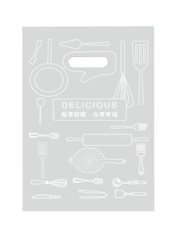 Beauenty 50-Piece Transparent Print Candy Cake Wrapping Bag Clear/White 20x28x8cm - Image 1