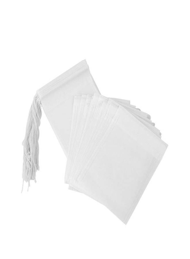 Beauenty 100-Piece Tea Leaves Bags Set White 5.5x7cm 