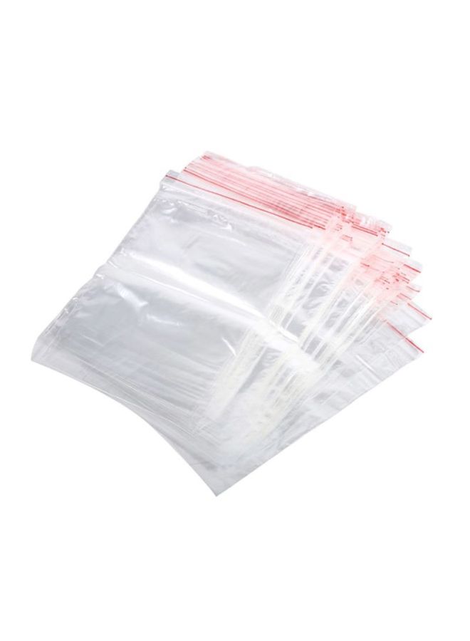 Beauenty - 100-Piece Reusable Zip Lock Plastic Packaging Bags Set Clear 10x15cm - Image 1