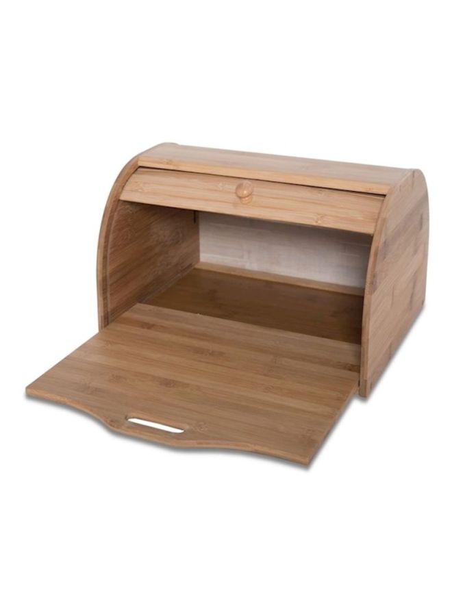ALBERTO Bread Box With Movable Board Brown 40x32x20cm - Image 2