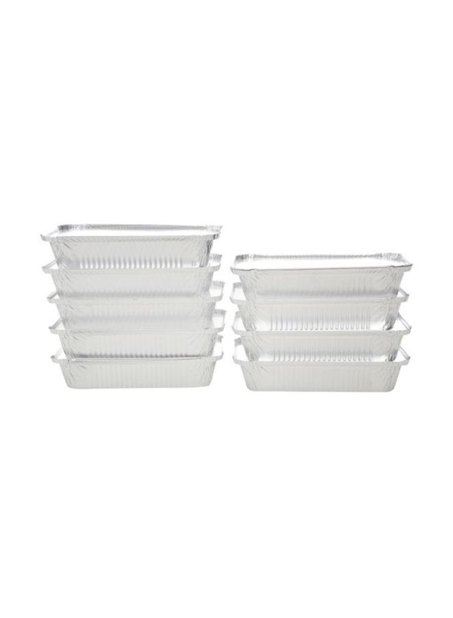 Hotpack 10-Piece Disposable Aluminium Foil Food Take Away Container Silver 10x420ml - Image 2