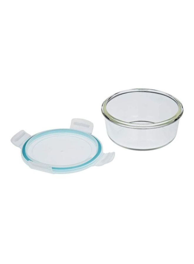 TALIONA - Boro Pro Round Food Container Clear/Blue 410ml - Image 1