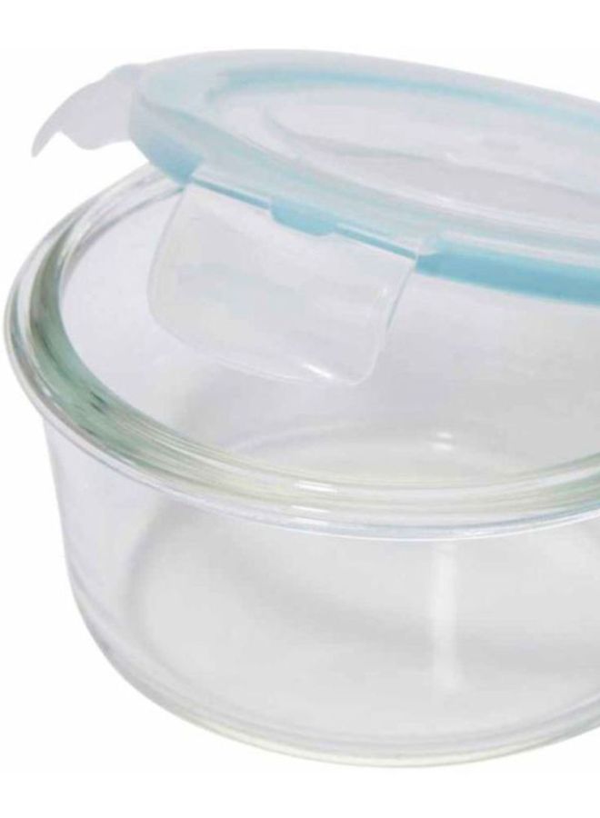 TALIONA - Boro Pro Round Food Container Clear/Blue 410ml - Image 1