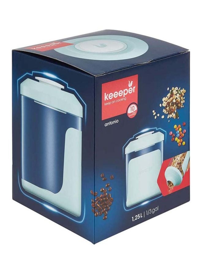 keeeper Antonio Cereal Jar Clear/Aqua 13.5x13.5x18cm - Image 5