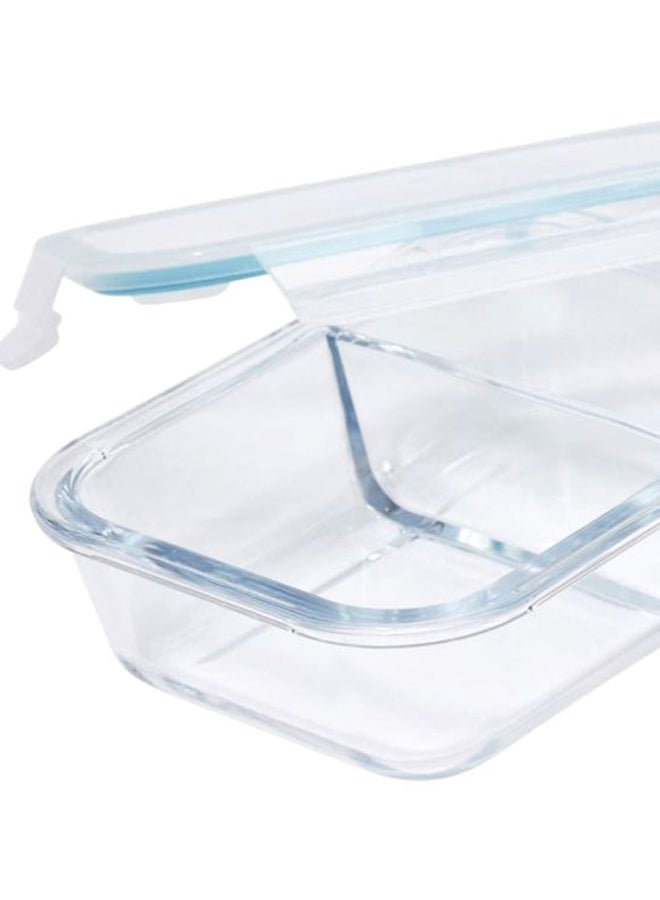 TALIONA Boro Pro Rectangular Divided Food Storage Container With Lid Blue/Clear 640ml - Image 3