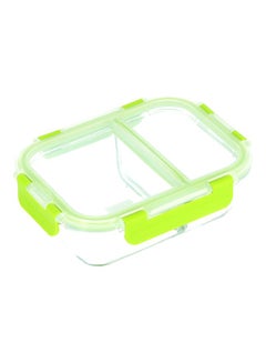 Royalford BRS Rectangular Container With 2 Compartment Assorted 16.9x12.3x5.1cm  - Image 1