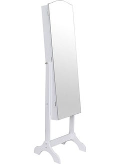 Free Standing Lockable Mirror Cabinet White 48x40x163cm - v1615379715/N45074289A_1