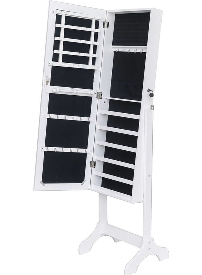 Roman Gifts Free Standing Lockable Mirror Cabinet White 40x47x157centimeter - Image 2