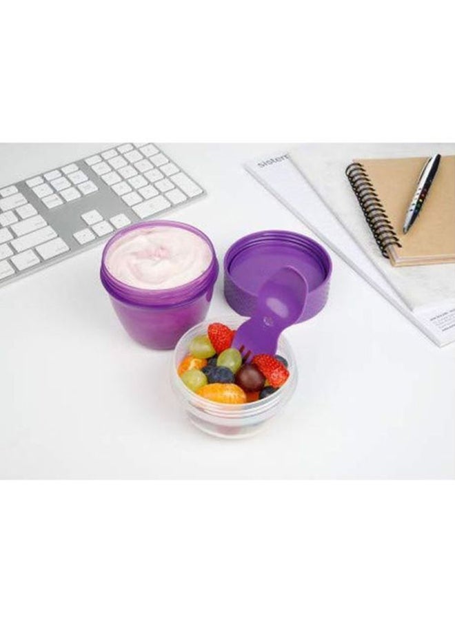 sistema Two Side Snack Capsule To Go Container Purple - Image 3
