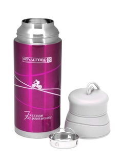 Royalford Vacuum Bottle Double Wall Stainless Steel 320Ml Pink Multicolor Multicolour 7.5x7.5x21cm  - Image 5