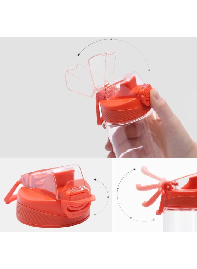 Xiaomi Tritan Portable Safety Lock Non Toxic Leakproof Water Bottle Clear/Orange - Image 4