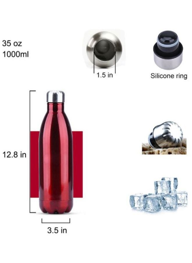 Voberry Double Wall Vacuum Insulated Water Bottle Multicolour 12.8x3.5inch - Image 2