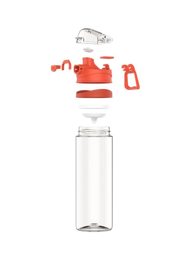 Xiaomi Tritan Portable Safety Lock Non Toxic Leakproof Water Bottle Clear/Orange - Image 2