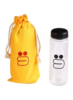 Beauenty Water Bottle With Cover Clear/Black 500ml 
