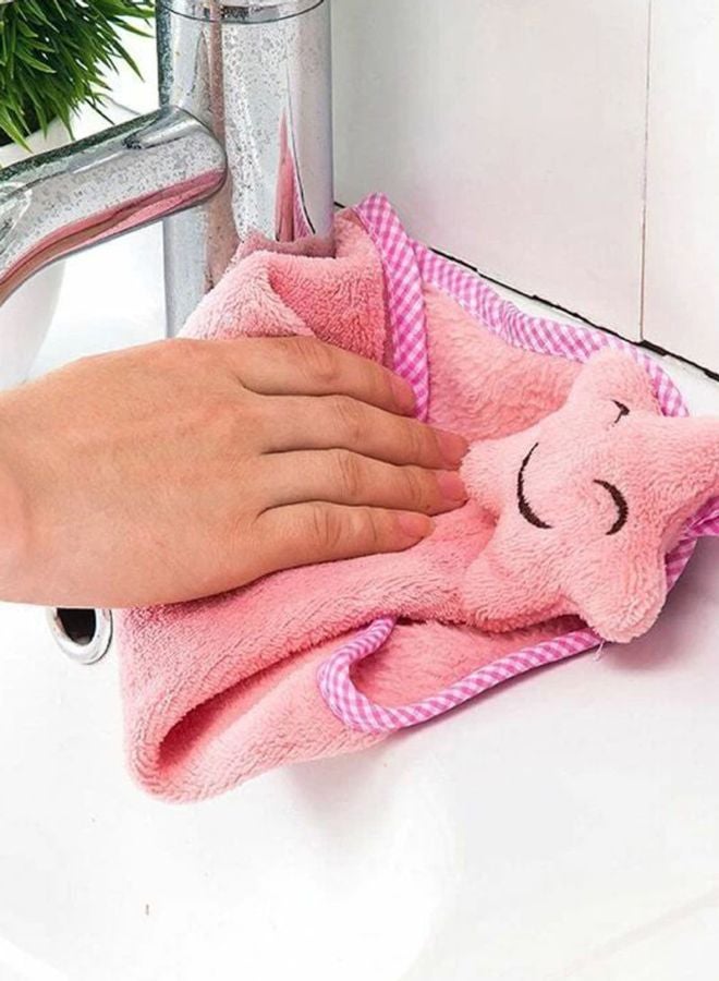 Cartoon Star Design Hand Towel Pink - v1615380183/N33885652A_2