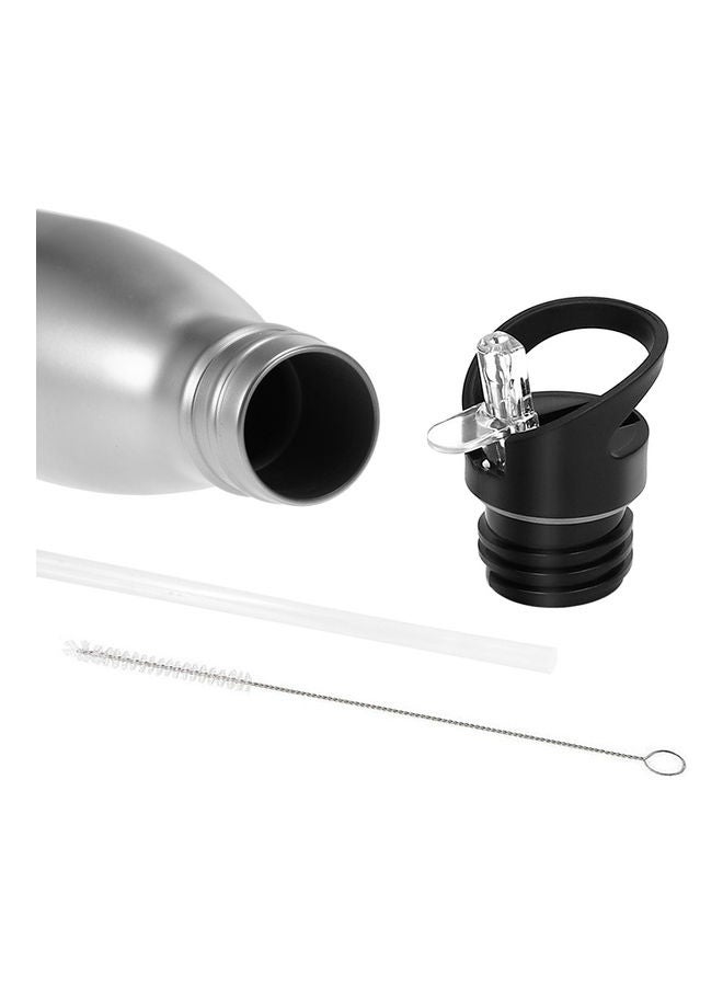 Generic - 4-Piece Replacement Straw Lid And Accessories For Hydro Flask Clear/Black/Silver - Image 1