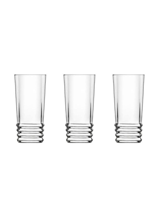LAV 3-Piece Elegan Long Drink Glass Set Clear 335ml - Image 1