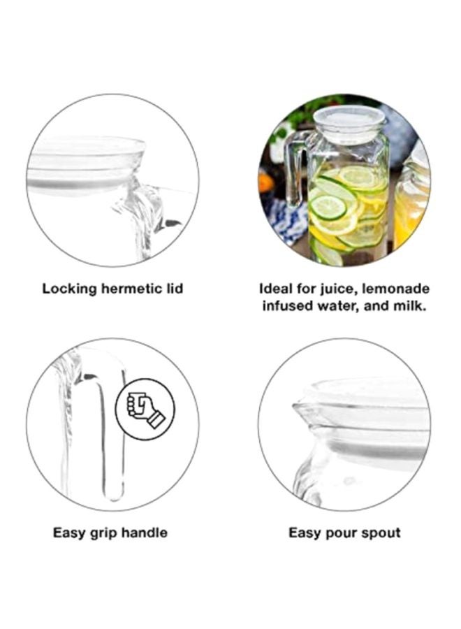 Bormioli Rocco Glass Jug With Lid Clear  - Image 3