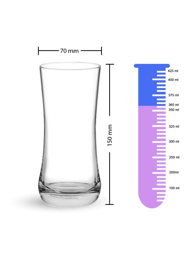 Ocean Aloha Glass Set of 6, Clear, 360 Ml, B01712, Paradise Polynesian Aloha Tumbler for Juice and Water Clear - Image 5