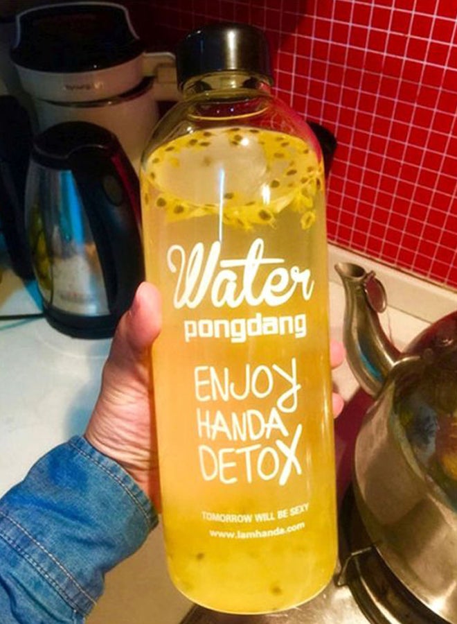 Beauenty Portable Sport Travel Water Bottle Clear 1Liters - Image 2