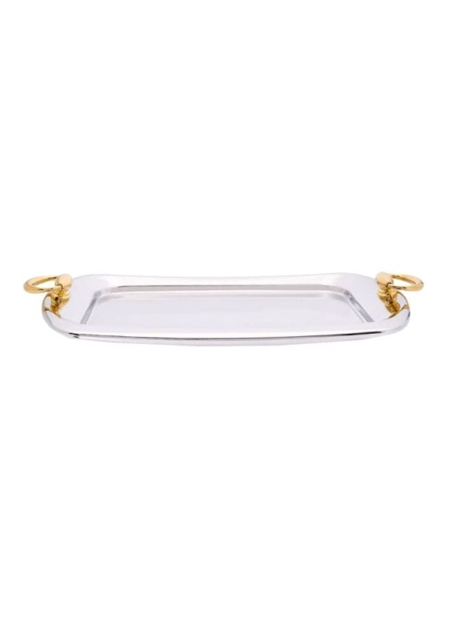 Lux Gold Rectangleangle Tray Multicolour 51X28 Centimeter Silver/Gold 51x28cm - v1615381281/N22234578A_1