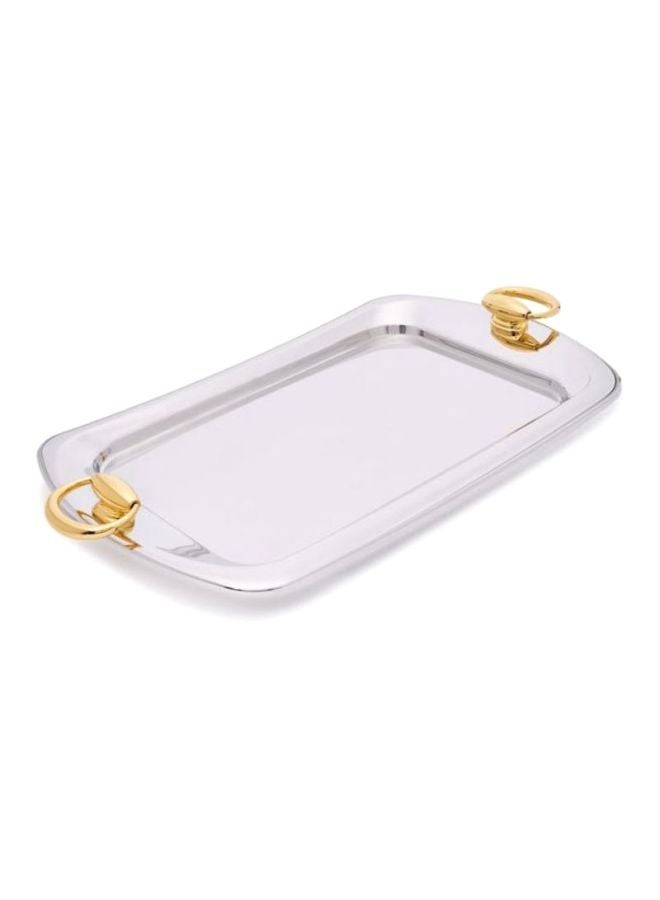 Lux Gold Rectangleangle Tray Multicolour 51X28 Centimeter Silver/Gold 51x28cm - v1615381281/N22234578A_2