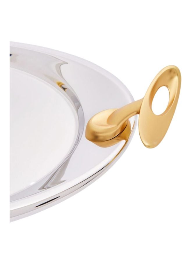 ريجنت صينية بيضاوية الشكل رقم 02 فضي / ذهبي 49x25سم - Image 3