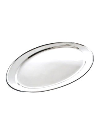 Oval Shape Tray Silver 17x25cm - v1615381291/N12368263A_1