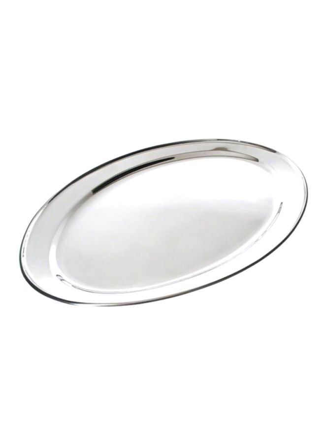 RAJ Oval Shape Tray Silver 17x25cm 