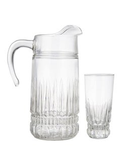 Luminarc 7-Piece Amprator Jug With Glass Set Clear 1Liters  - Image 2
