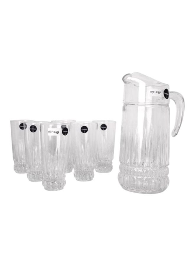 Luminarc - 7-Piece Amprator Jug With Glass Set Clear 1Liters - Image 1