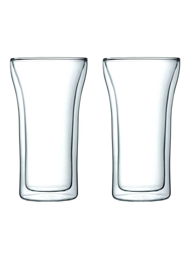bodum 2-Piece Assam Double Wall Glass Set Clear 380ml - Image 1