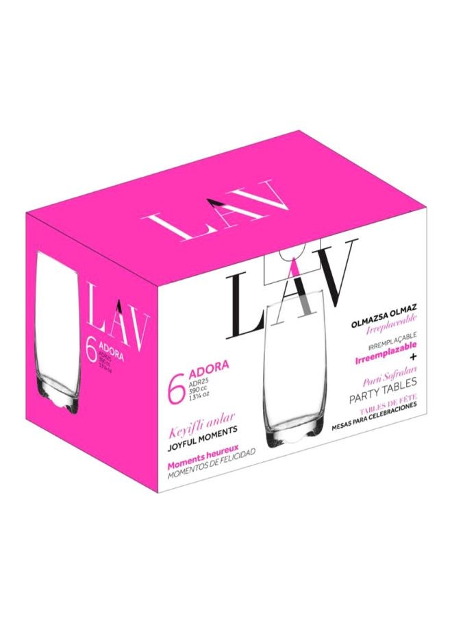 LAV 6-Piece Adora Tumbler Set Clear  - Image 3