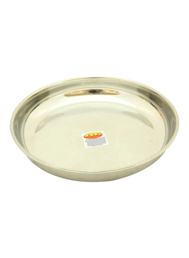 RAJ Stainless Steel Rice Plate Silver 21cm 