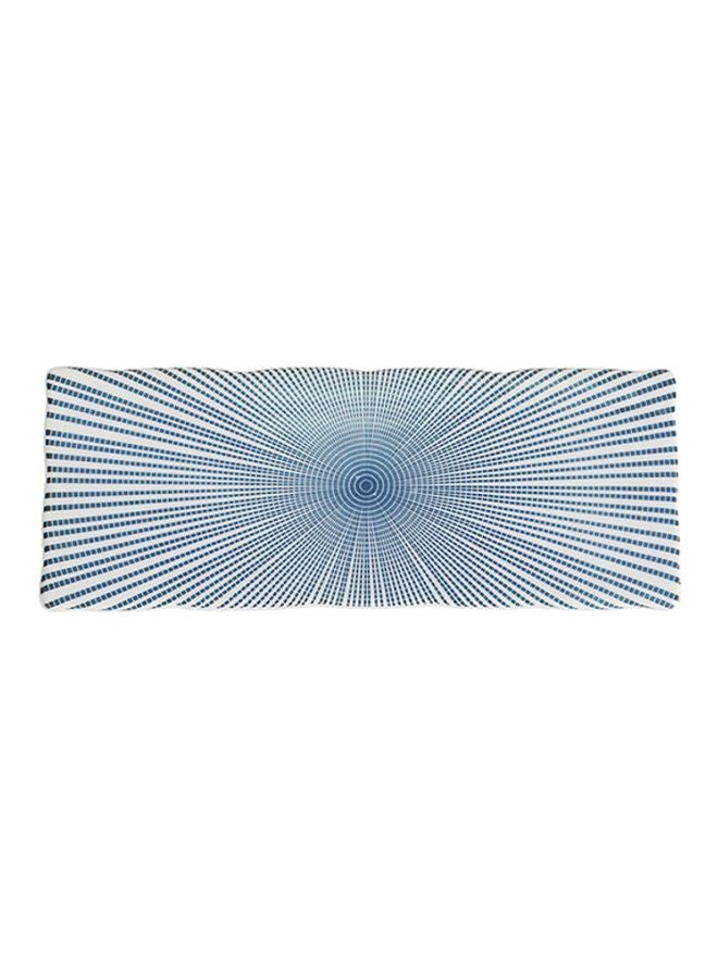 شاربدو طبق مستطيل لتقديم السوشي أزرق/ أبيض 26x10.5x1.5سم - Image 1