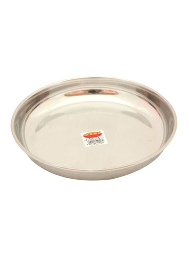 RAJ Stainless Steel Rice Plate Silver 21cm 