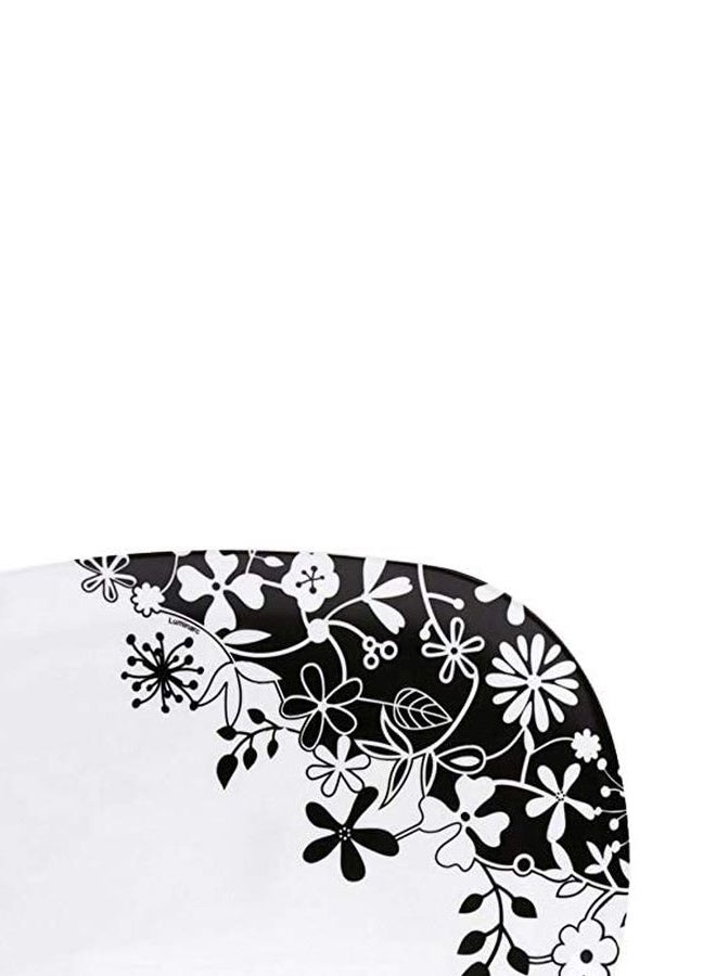 لومينارك طبق إيدن بتصميم مستطيل أبيض/ أسود 33سم  - Image 4