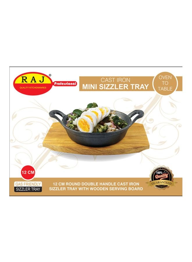 Kitchen master Double Handle Platter Black 12cm - Image 2