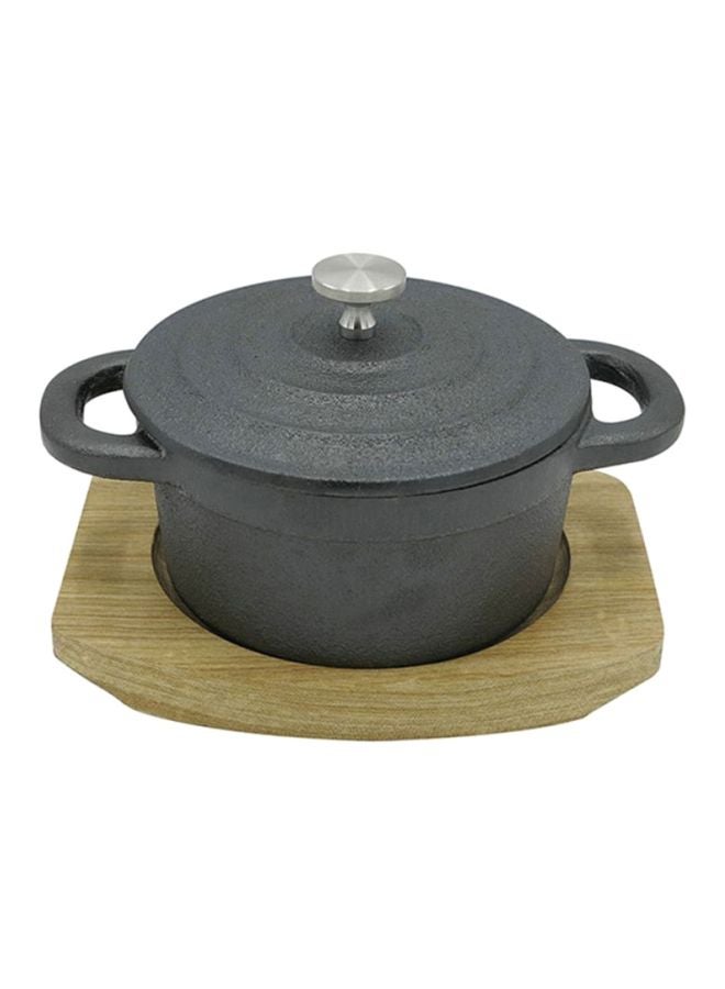 Kitchen master Iron Casserole With Tray Grey 14cm - Image 2