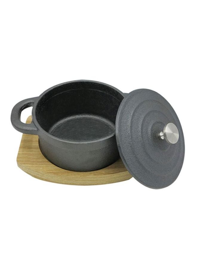 Kitchen master Iron Casserole With Tray Grey 14cm - Image 3